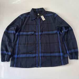 NEW G Star Raw XPO Overshirt Heavy Flannel Mens XXL Chore Jacket Plaid NWT